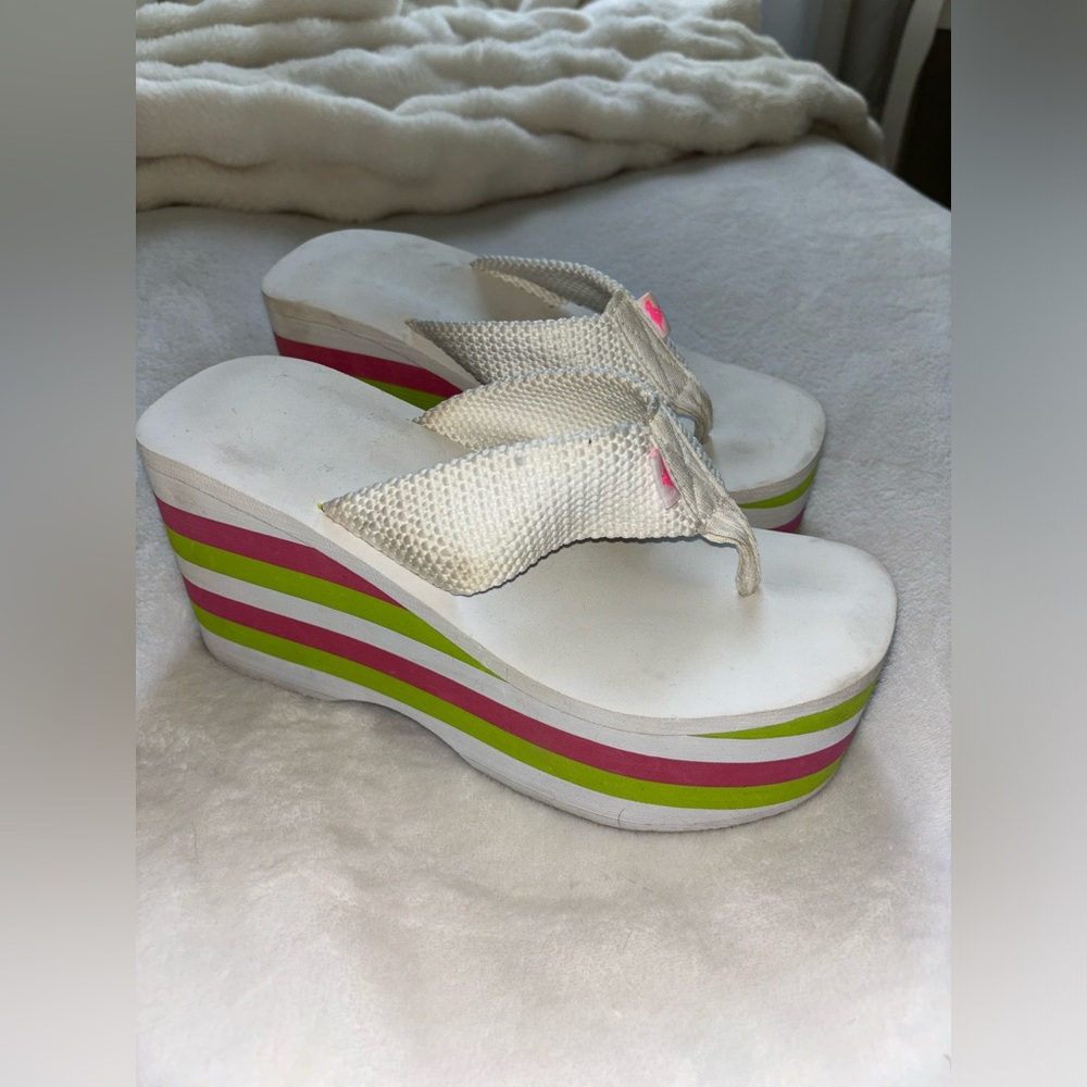y2k high heel flip flops